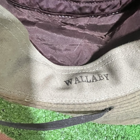 Outback Trading Co Hat Men Sm/MED Tan Wallaby Oilskin Western Indiana Jones - Picture 7 of 10